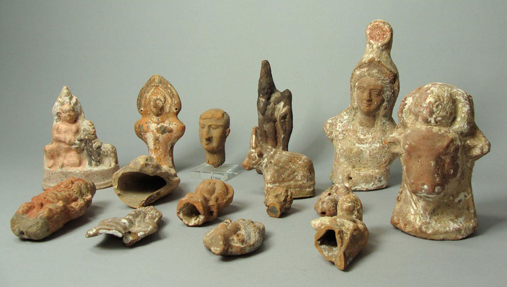 Some of the figuines before restoration